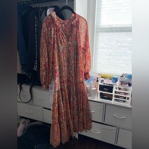 Free People Floral Long Sleeve Dress